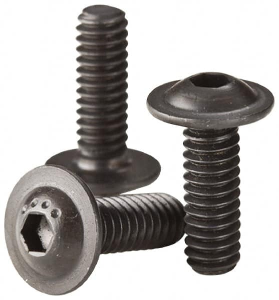 Button Socket Cap Screw: #8-32 x 1/4, Alloy Steel, Black Oxide Coated MPN:16453