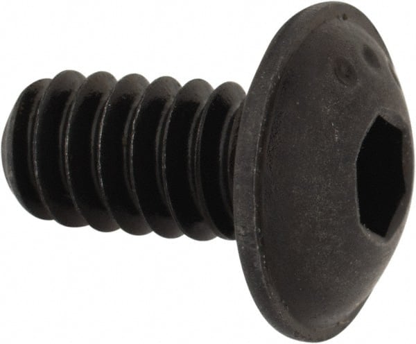 Button Socket Cap Screw: #10-24 x 3/8, Alloy Steel, Black Oxide Coated MPN:16462