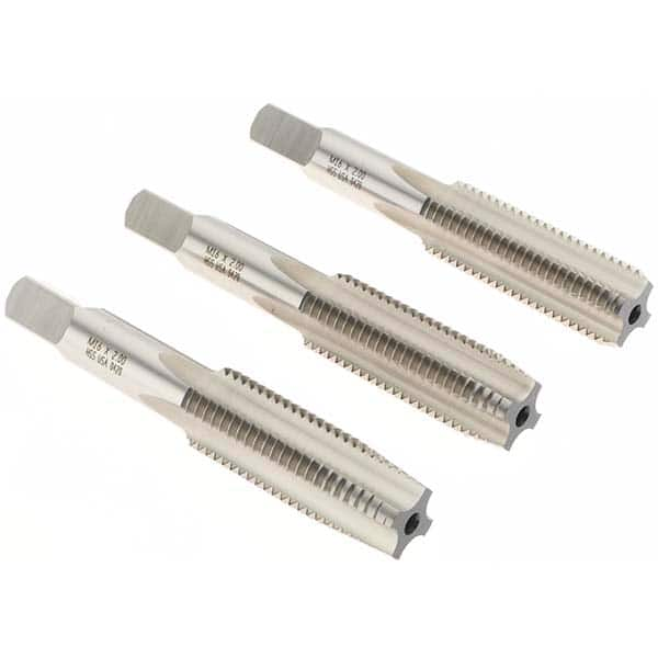 Tap Set: M16 x 2 Metric Coarse, 4 Flute, Bottoming Plug & Taper, High Speed Steel, Bright Finish MPN:20435