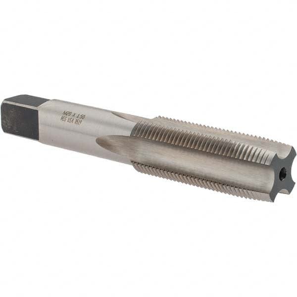 Straight Flute Tap: M20x1.50 Metric Fine, 4 Flutes, Taper, High Speed Steel, Bright/Uncoated MPN:20438-T