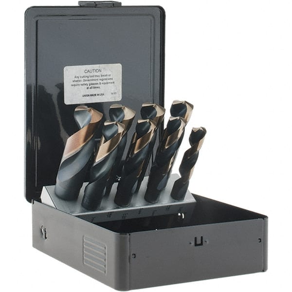 Drill Bit Set: Reduced Shank Drill Bits, 8 Pc, 1