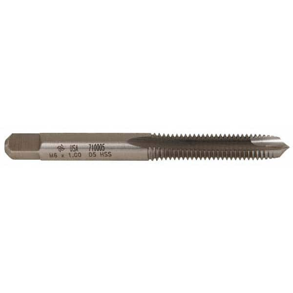 Spiral Point Tap: M2x0.40 Metric Coarse, 2 Flutes, Plug, 6H Class of Fit, High Speed Steel, Bright Finish MPN:23208-00-B