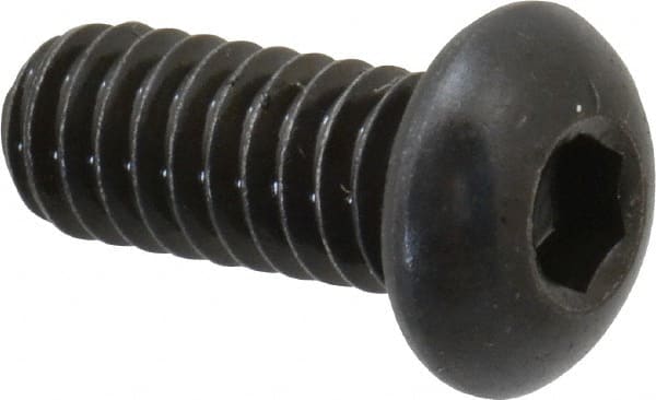 Button Socket Cap Screw: 1/4-20 x 5/8, Alloy Steel, Black Oxide Coated MPN:25C62KBC