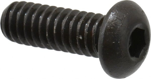 Button Socket Cap Screw: 1/4-20 x 3/4, Alloy Steel, Black Oxide Coated MPN:25C75KBC