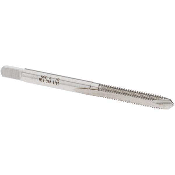 Spiral Point Tap: M4 x 0.7, Metric Coarse, 2 Flutes, Plug, High Speed Steel MPN:27361