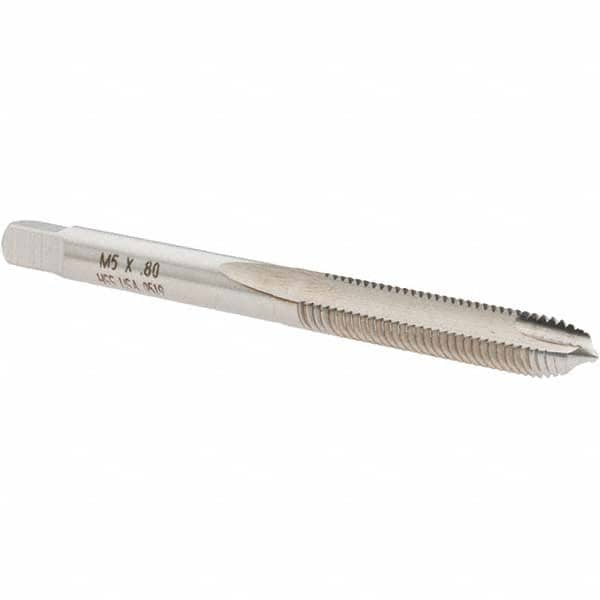 Spiral Point Tap: M5 x 0.8, Metric Coarse, 2 Flutes, Plug, High Speed Steel MPN:27362