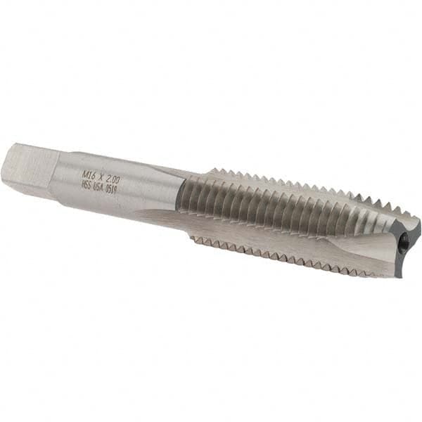 Spiral Point Tap: M16 x 2, Metric Coarse, 3 Flutes, Plug, High Speed Steel MPN:27369