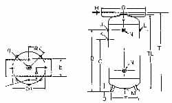 60 Gal 200 Max psi Compressed Air Tank & Receiver MPN:304912