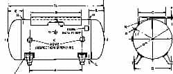 60 Gal 200 Max psi Compressed Air Tank & Receiver MPN:304969