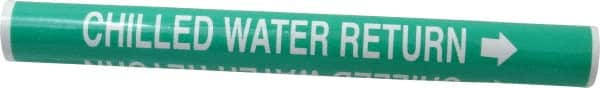 Pipe Marker with Chilled Water Return Legend and Arrow Graphic MPN:36952141