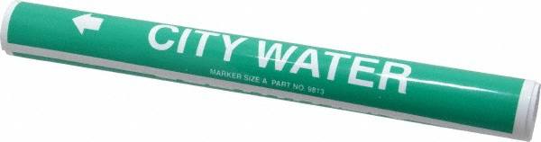 Pipe Marker with City Water Legend and Arrow Graphic MPN:36952224