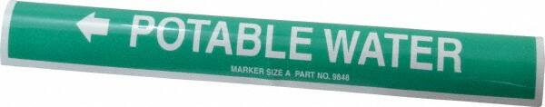 Pipe Marker with Potable Water Legend and Arrow Graphic MPN:36953206