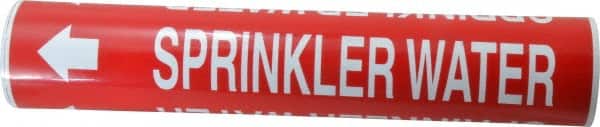 Pipe Marker with Water Sprinkler Legend and Arrow Graphic MPN:36956688
