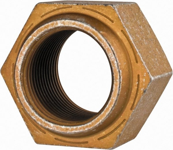 Hex Lock Nut: Distorted Thread, 1-1/4-12, Grade L9 Steel, Cadmium Dichromate Finish MPN:446074BR