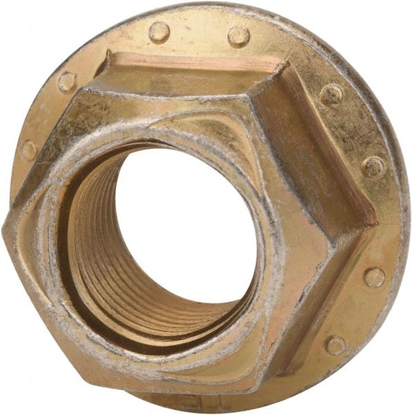 Hex Lock Nut: 1/4-20, Grade 8 & G Steel, Zinc Yellow Dichromate Finish MPN:46980