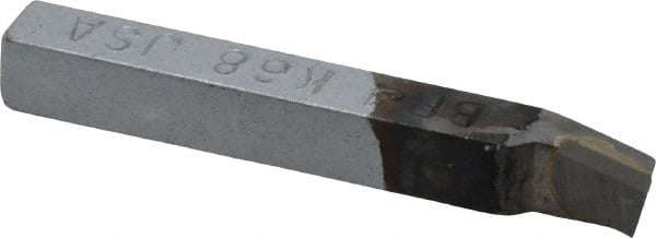 Single Point Tool Bit: 1/4'' Shank Width, 1/4'' Shank Height, K68 Solid Carbide Tipped, RH, BR, Lead Angle Turning MPN:47015