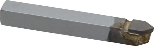 Single Point Tool Bit: 1/4'' Shank Width, 1/4'' Shank Height, K68 Solid Carbide Tipped, Neutral, D, Pointed Nose MPN:47038