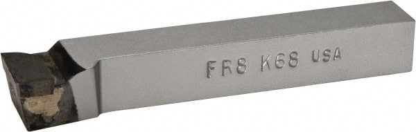 Single Point Tool Bit: 1/2'' Shank Width, 1/2'' Shank Height, K68 Solid Carbide Tipped, RH, FR, Offset End Cutting MPN:47063