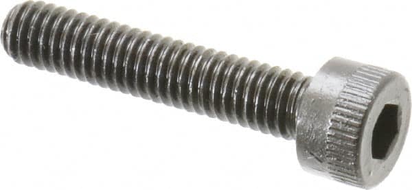 Socket Cap Screw: M4 x 0.7, 20 mm Length Under Head, Socket Cap Head, Hex Socket Drive, Alloy Steel, Black Oxide Finish MPN:.4C20KCS