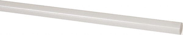 Plastic Rod: Polyvinylidene Fluoride, 4' Long, 3/8