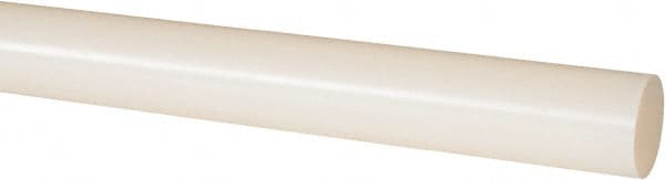 Plastic Rod: Polyvinylidene Fluoride, 4' Long, 1