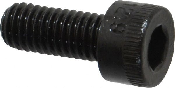 Socket Cap Screw: M5 x 0.8, 12 mm Length Under Head, Socket Cap Head, Hex Socket Drive, Alloy Steel, Black Oxide Finish MPN:.5C12KCS