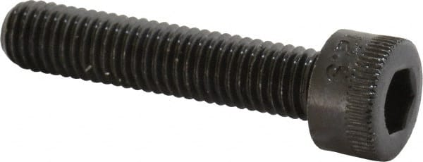 Socket Cap Screw: M5 x 0.8, 25 mm Length Under Head, Socket Cap Head, Hex Socket Drive, Alloy Steel, Black Oxide Finish MPN:.5C25KCS