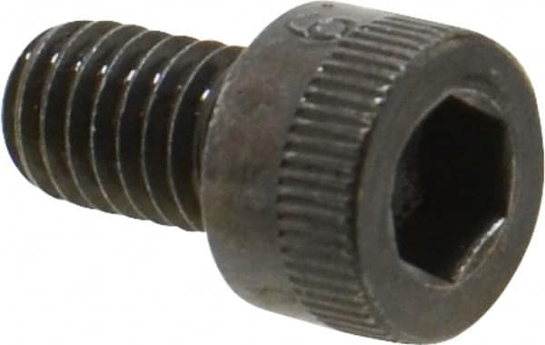 Socket Cap Screw: M6 x 1, 10 mm Length Under Head, Socket Cap Head, Hex Socket Drive, Alloy Steel, Black Oxide Finish MPN:.6C10KCS