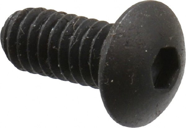 Button Socket Cap Screw: #8-32 x 3/8, Alloy Steel, Black Oxide Coated MPN:8C37KBC