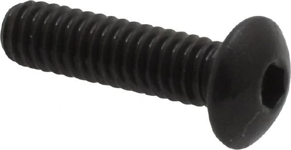 Button Socket Cap Screw: #8-32 x 5/8, Alloy Steel, Black Oxide Coated MPN:8C62KBC