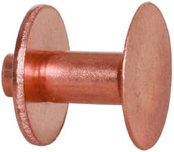 #8 Wire Body Diam, Flat Copper Belt Rivet with Washer MPN:9A0832