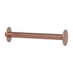 #12 Wire Body Diam, Flat Copper Belt Rivet with Washer MPN:9A1272