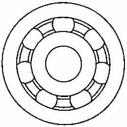 Deep Groove Ball Bearing: 32 mm OD, Open MPN:A6002-G