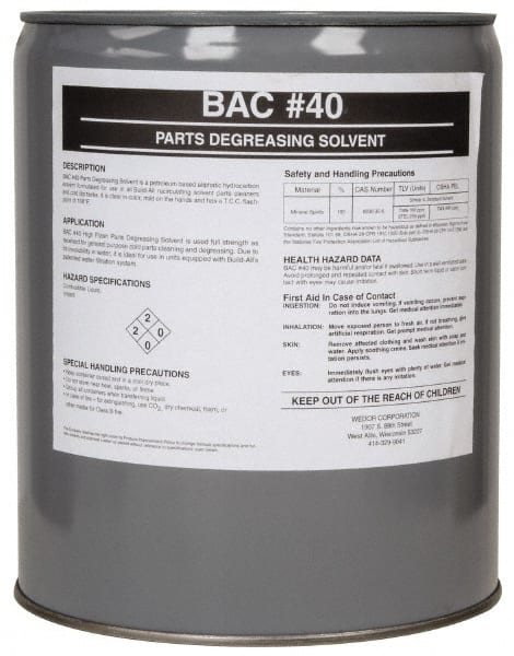 5 Gal Pail Parts Washer Fluid MPN:BAC4005