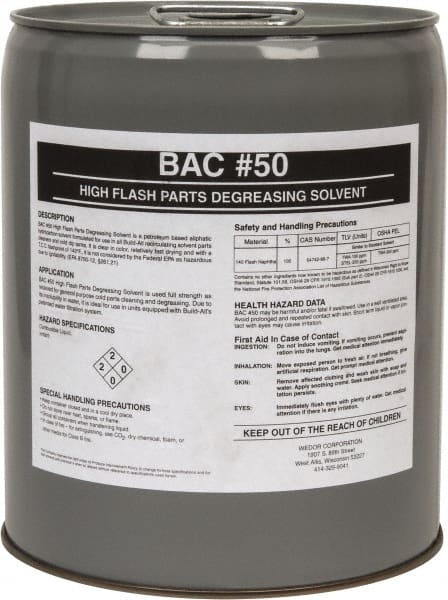 5 Gal Pail Parts Washer Fluid MPN:BAC505