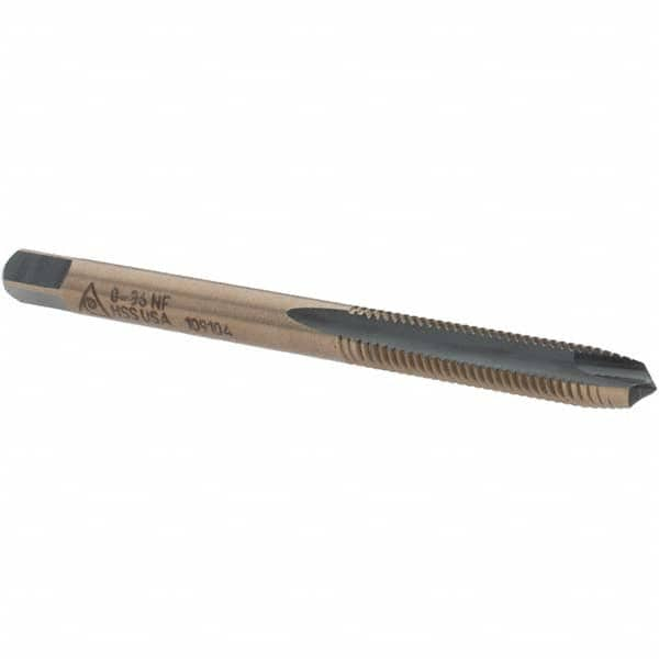 Spiral Point Tap: #8-36, UNF, 2 Flutes, Plug, High Speed Steel, Bright Finish MPN:BDNA-20615