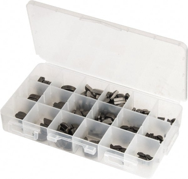 Key & Keyway Assortments, Assortment Type: Woodruff Key Assortment , Includes: Assorted Woodruff Keys, Compartmented Storage Case , Number Of Pieces: 250  MPN:K25002000