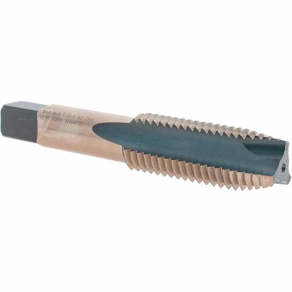 Spiral Point Tap: 7/8-9, UNC, 3 Flutes, Plug, High Speed Steel, Bright Finish MPN:MX1020350