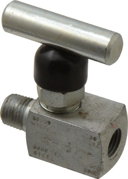 Needle Valve: T-Handle, Straight, 1/4