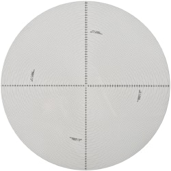 14 Inch Diameter, Radius and Angle, Mylar Optical Comparator Chart and Reticle MPN:#6 MYLAR CLR/IN