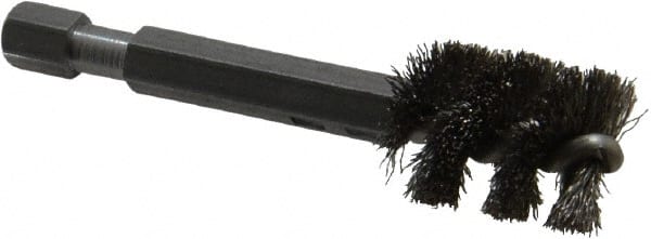 1/2 Inch Inside Diameter, 5/8 Inch Actual Brush Diameter, Stainless Steel, Power Fitting and Cleaning Brush MPN:09-660008-HS