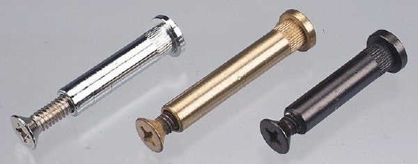 #8-32 Thread Screw & Barrel, Flat Head, Phillips Drive, Brass Tamper Resistant Security Sex Bolt & Binding Post MPN:EH4888