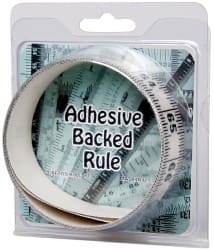 6 Ft. Long x 1-1/4 Inch Wide, 1/16 Inch Graduation, Clear, Mylar Adhesive Tape Measure MPN:ER-C072L-TC