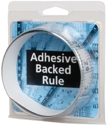 3 Ft. Long x 1-1/4 Inch Wide, 1/16 Inch Graduation, Silver, Mylar Adhesive Tape Measure MPN:ER-S036R-TC