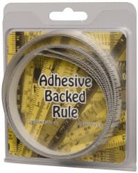 9 Ft. Long x 1/2 Inch Wide, 1/16 Inch Graduation, Clear, Mylar Adhesive Tape Measure MPN:FN-C108R-TC