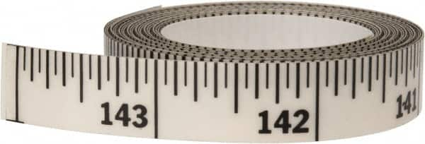 12 Ft. Long x 1/2 Inch Wide, 1/16 Inch Graduation, Clear, Mylar Adhesive Tape Measure MPN:FN-C144R-TC