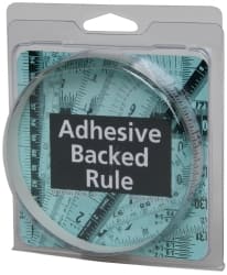 3 Ft. Long x 1/2 Inch Wide, 1/16 Inch Graduation, Silver, Mylar Adhesive Tape Measure MPN:FN-S036R-TC