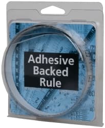 6 Ft. Long x 1/2 Inch Wide, 1/16 Inch Graduation, Silver, Mylar Adhesive Tape Measure MPN:FN-S072L-TC