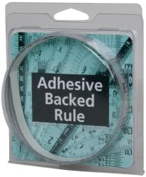 6 Ft. Long x 1/2 Inch Wide, 1/16 Inch Graduation, Silver, Mylar Adhesive Tape Measure MPN:FN-S072R-TC