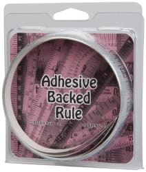 9 Ft. Long x 1/2 Inch Wide, 1/16 Inch Graduation, Silver, Mylar Adhesive Tape Measure MPN:FN-S108L-TC